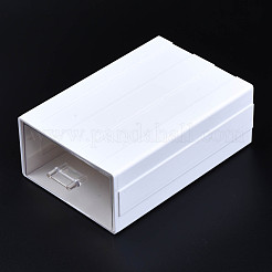 ポリスチレンプラスチックビーズ貯蔵容器  長方形の引き出し  ホワイト  21x13.5x7.5cm&nbsp;CON-N011-043-1