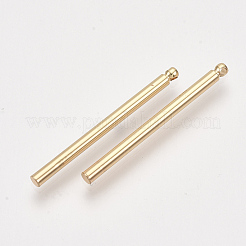 真鍮バーペンダント  コラム  18KGP本金メッキ  30x2mm  穴：0.8mm&nbsp;KK-S348-385C