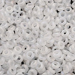 トーホー 8/0 デミラウンドビーズ  日本製シードビーズ  （161f）透明なabフロストクリスタル  3x1.15mm  穴：1.2mm  約3722個/50g&nbsp;Y-SEED-DR08-0161F