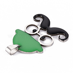 201 Stainless Steel Enamel Pendants&nbsp;STAS-S110-076E