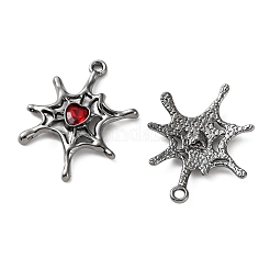 Alloy & Ruby Rhinestone Pendants&nbsp;FIND-G118-07B-01