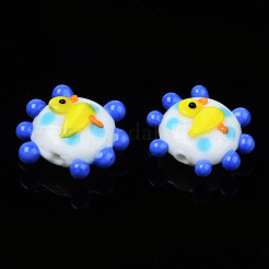 Handmade Bumpy Lampwork Beads Strands&nbsp;LAMP-N021-036G