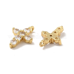Brass Micro Pave Cubic Zirconia Pendants&nbsp;KK-B059-18G
