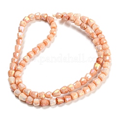 Electroplate Glass Beads Strand&nbsp;GLAA-G088-03-01D