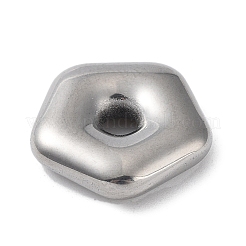 変色しない304ステンレススチールスペーサービーズ  五芒  ステンレス鋼色  17.5x18x4.5mm  穴：3.5mm&nbsp;STAS-A088-08P