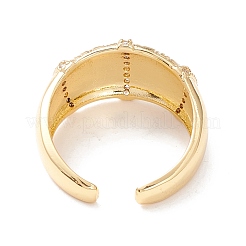Cubic Zirconia Cuff Ring&nbsp;RJEW-P026-03G