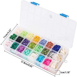 DIYジュエリーキット  手作りのポリマークレイビーズ連売り付き  アロイペンダントとカウリーシェルビーズ  ミックスカラー  218x11x30mm&nbsp;DIY-GA0001-21