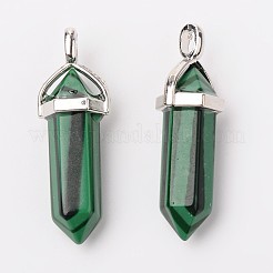 Dyed Synthetic Malachite Pointed Pendants&nbsp;G-F295-03D