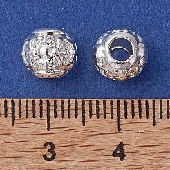 合金ビーズ  長持ちメッキ  ラウンド  銀  8x7mm  穴：1.4mm&nbsp;FIND-B029-26S