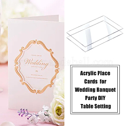 120Pcs 2 Style Transparent Acrylic Blank Place Cards&nbsp;AJEW-DC0001-28