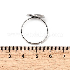 304ステンレス鋼調整リング部品  ラウンドパッドリングのセッティング  ステンレス鋼色  トレイ：12mm  14mm  内径：19mm&nbsp;STAS-D374-01P-04