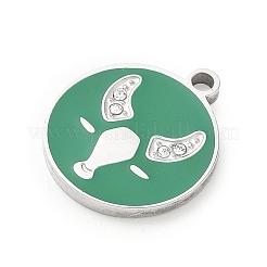 Twelve Constellations 304 Stainless Steel Enamel Pendants&nbsp;SA-CBAAE04-01P-02