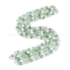 Electroplate Imitation Jade & Opaque & Transparent Glass Beads Strands&nbsp;EGLA-Q135-8MM-A06