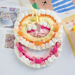 Handmade Woolen Woven Pet Collar & Hat&nbsp;AJEW-CN0004-22A