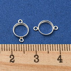 Rack Plating 925 Sterling Silver Cabochon Connector Settings&nbsp;STER-NH0001-41B-S