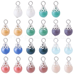 110Pcs 11 Colors Electroplate Glass Pendants&nbsp;PALLOY-TAC0309