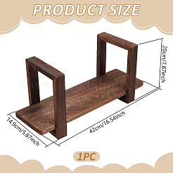 長方形の木製デスクトップ本棚  ホームオフィスのデスクトップの装飾  コーヒー  420x149x200mm&nbsp;AJEW-WH0696-696