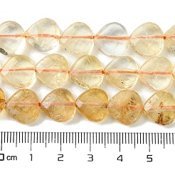 天然シトリン（加熱）ビーズ連売り  多面カットティアドロップ  12x12x5.5~6.5mm  穴：1.2~1.6mm  約34~36個/連  15.75~16.34インチ（40~41.5cm）&nbsp;G-G117-D08-01