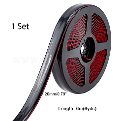 プラスチックステッカー  スプールで  防型防水  フラット  ブラック  3/4インチ（20mm）  約6.56ヤード（6m）/セット&nbsp;AJEW-WH0277-04