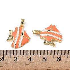 Brass Micro Pave Cubic Zirconia Pendants&nbsp;KK-F924-19B-G04