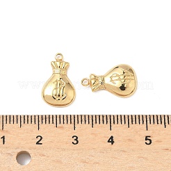 304ステンレスペンダント  財布  18KGP本金メッキ  15.5x9.5x3mm  穴：1.5mm&nbsp;STAS-C134-27G
