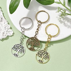 3Pcs 3 Colors Tibetan Style Alloy Keychains&nbsp;KEYC-JKC00693