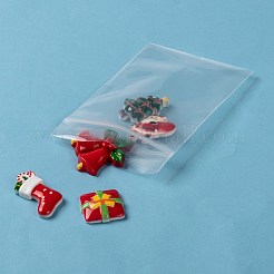 再封可能なプラスチック製包装袋  トップシール  セルフシールバッグ  長方形  ホワイト  9x6cm  片側の厚さ：3.9ミル（0.1mm）  100個/袋&nbsp;OPP-G001-B-6x9cm