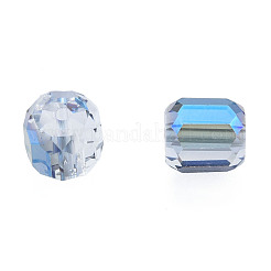 透明ガラスビーズ  ABカラー  多面カット  混合図形  ブルー  7~10x7~10x5~9.5mm  穴：1~1.5mm&nbsp;EGLA-N002-49-B05