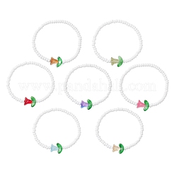 7Pcs 7 Colors Glass Seed Beads Stretch Bracelets for Women&nbsp;BJEW-MZ00200