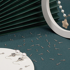 304ステンレススチール製スクリューアイピンペグベイル600個  片穴パーツ用  ステンレス鋼色  10x4x1mm  穴：2mm&nbsp;STAS-BBC0005-11