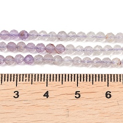 Natural Purple Phantom Quartz Purple Lodolite Quartz Beads Strands&nbsp;G-B175-D07-3mm