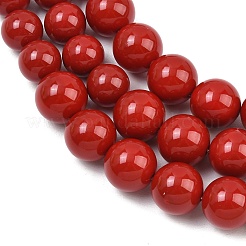 Electroplated Shell Pearl Graduated Beads Strands&nbsp;BSHE-C011-04-01