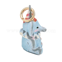 Brass Enamel Pendants&nbsp;KK-CBADA45-02G-04