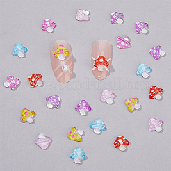 120Pcs 6 Colors Translucent Resin Cabochons&nbsp;RESI-HY0001-25