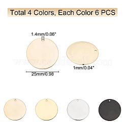 24Pcs 4 Style PVD Vacuum Plating 304 Stainless Steel Pendants&nbsp;STAS-PH0003-80