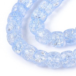 Crackle Transparent Glass Beads Strands&nbsp;GLAA-N069-03A-03