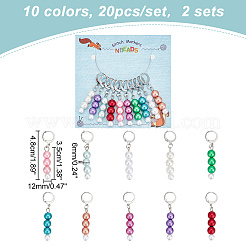ABS Plastic Imitation Pearl Bead Stitch Markers&nbsp;HJEW-AB00188