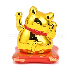ABS Plastic Solar Powered Maneki-neko Figurines&nbsp;DJEW-B017-01A-03