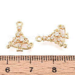 Brass Micro Pave Cubic Zirconia Charms&nbsp;KK-N263-146A-G