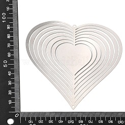 Heart 201 Stainless Steel 3D Rotating Hanging Wind Spinner&nbsp;STAS-C166-03B-P
