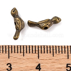 チベット風合金ビーズ  カドミウムフリー＆ニッケルフリー＆鉛フリー  鳥  アンティークブロンズ  12x4x3.5mm  穴：1mm&nbsp;X-EA11914Y-AB
