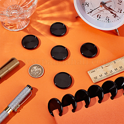 11個の合金カボションセッティング  フラットラウンド  ブラック  トレイ：27.5mm  231.5x5mm&nbsp;FIND-BC0013-53B-02