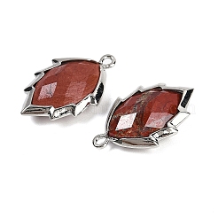 Natural Red Jasper Faceted Leaf Pendants&nbsp;G-I375-04P-16
