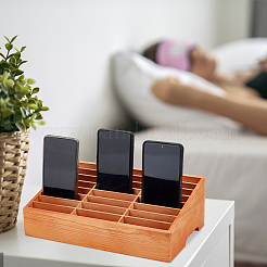 24-Grid Wooden Cell Phone Storage Box&nbsp;AJEW-WH0258-969B