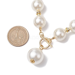Imitation White Pearl Acrylic Beaded Necklaces&nbsp;NJEW-JN05122-02