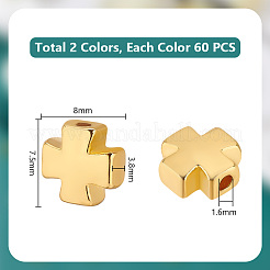 120Pcs 2 Colors Alloy Beads&nbsp;FIND-PH0018-44