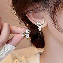 Butterfly Alloy Enamel Stud Earrings&nbsp;FS-WGA0046-01