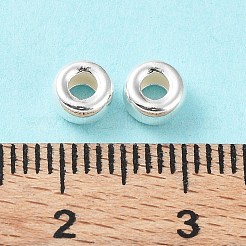 925スターリングシルバービーズ  ロンデル  銀  5.3x3mm  穴：2.1mm&nbsp;STER-K174-02D-S