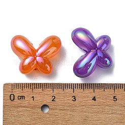 模造ゼリーアクリルビーズ  蝶  ミックスカラー  19.5x25x11.5mm  穴：3mm&nbsp;OACR-E033-14