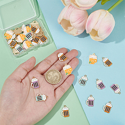 40Pcs 4 Colors Alloy Enamel Pendants&nbsp;FIND-PH0024-49